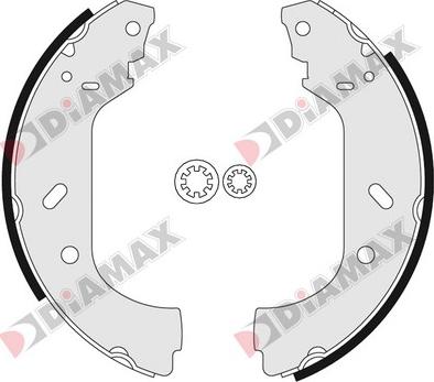 Diamax N01034 - Комплект спирачна челюст vvparts.bg