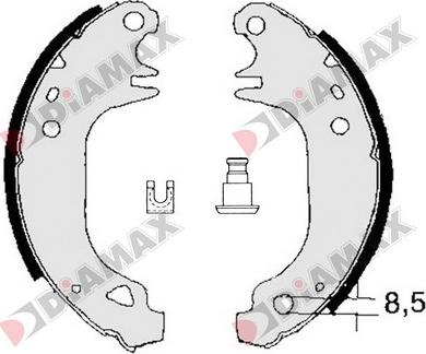 Diamax N01029 - Комплект спирачна челюст vvparts.bg