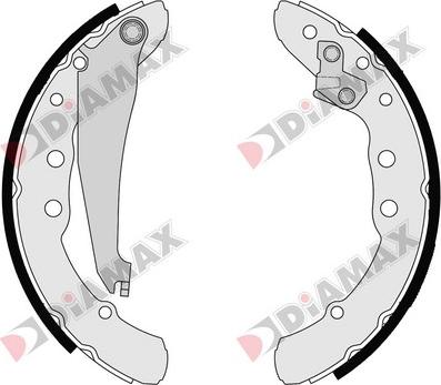 Diamax N01076 - Комплект спирачна челюст vvparts.bg