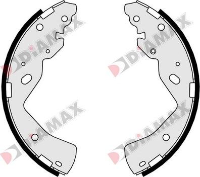 Diamax N01156 - Комплект спирачна челюст vvparts.bg