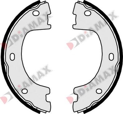 Diamax N01164 - Комплект спирачна челюст, ръчна спирачка vvparts.bg