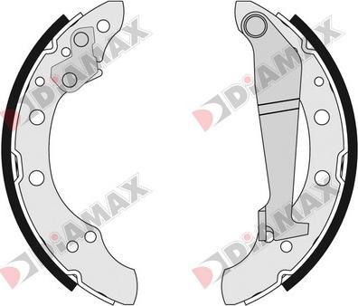 Diamax N01110 - Комплект спирачна челюст vvparts.bg