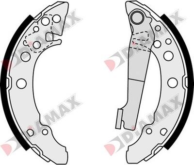 Diamax N01124 - Комплект спирачна челюст vvparts.bg