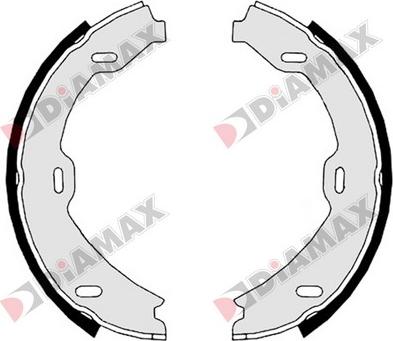 Diamax N01341 - Комплект спирачна челюст, ръчна спирачка vvparts.bg