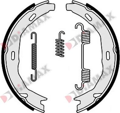 Diamax N01365 - Комплект спирачна челюст, ръчна спирачка vvparts.bg