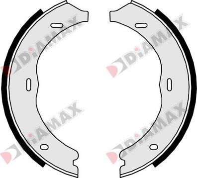 Diamax N01368 - Комплект спирачна челюст, ръчна спирачка vvparts.bg