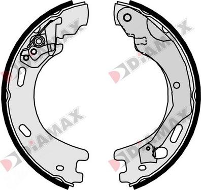 Diamax N01363 - Комплект спирачна челюст, ръчна спирачка vvparts.bg