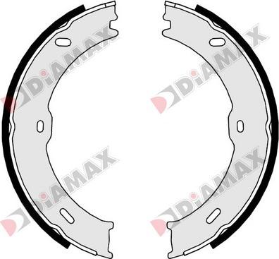 Diamax N01367 - Комплект спирачна челюст, ръчна спирачка vvparts.bg