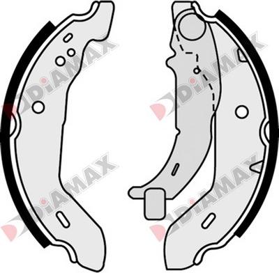 Diamax N01286 - Комплект спирачна челюст vvparts.bg