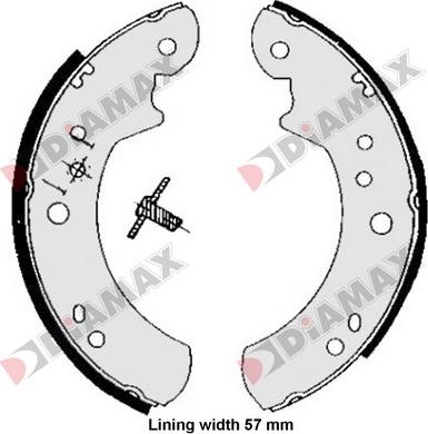 Diamax N01237B - Комплект спирачна челюст vvparts.bg