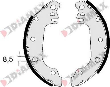 Diamax N01225 - Комплект спирачна челюст vvparts.bg