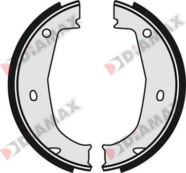 Diamax N01223 - Комплект спирачна челюст, ръчна спирачка vvparts.bg