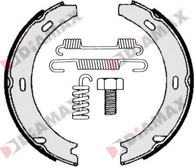 Diamax N01227 - Комплект спирачна челюст, ръчна спирачка vvparts.bg