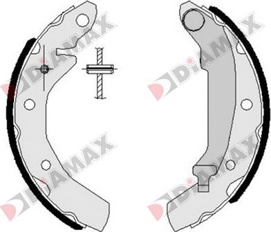 Diamax N01277 - Комплект спирачна челюст vvparts.bg