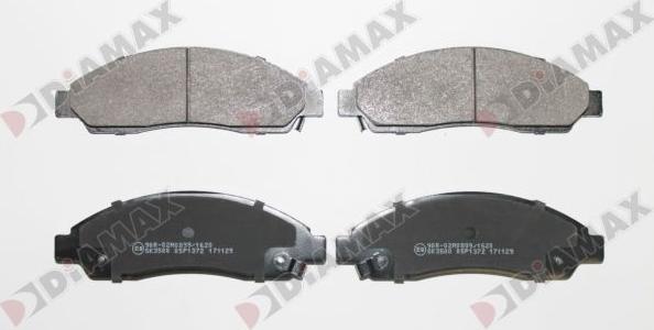 Diamax N10036 - Комплект спирачно феродо, дискови спирачки vvparts.bg