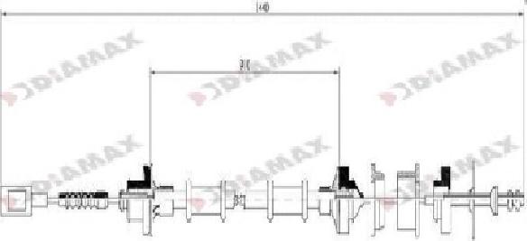 Diamax T8028 - Въжен механизъм, задействане на съединителя vvparts.bg