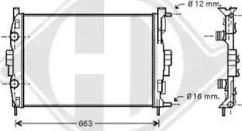 Diederichs 8446406 - Радиатор, охлаждане на двигателя vvparts.bg