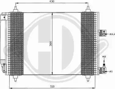 Diederichs 8406101 - Кондензатор, климатизация vvparts.bg