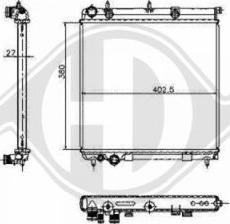 Diederichs 8400504 - Радиатор, охлаждане на двигателя vvparts.bg