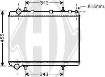 Diederichs 8407203 - Радиатор, охлаждане на двигателя vvparts.bg