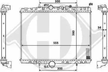 Diederichs 8424206 - Радиатор, охлаждане на двигателя vvparts.bg