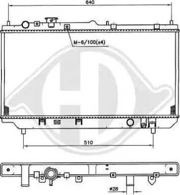 Diederichs 8561701 - Радиатор, охлаждане на двигателя vvparts.bg