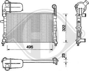 Diederichs 8505961 - Радиатор, охлаждане на двигателя vvparts.bg