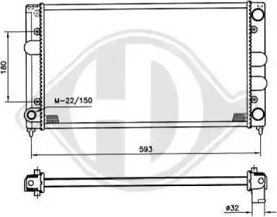 Diederichs 8500830 - Радиатор, охлаждане на двигателя vvparts.bg