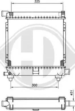 Diederichs 8500335 - Радиатор, охлаждане на двигателя vvparts.bg