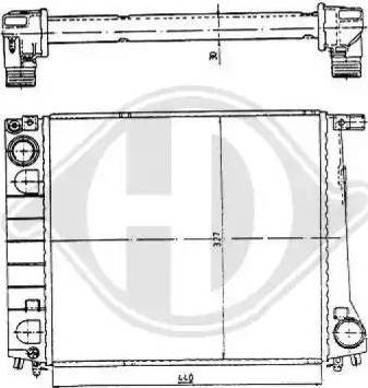 Diederichs 8500293 - Радиатор, охлаждане на двигателя vvparts.bg