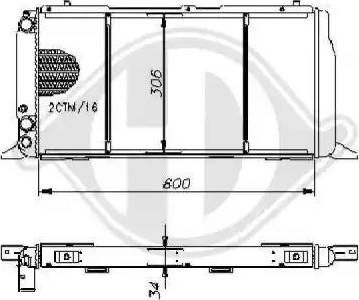 Diederichs 8500756 - Радиатор, охлаждане на двигателя vvparts.bg