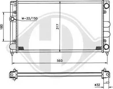 Diederichs 8501697 - Радиатор, охлаждане на двигателя vvparts.bg