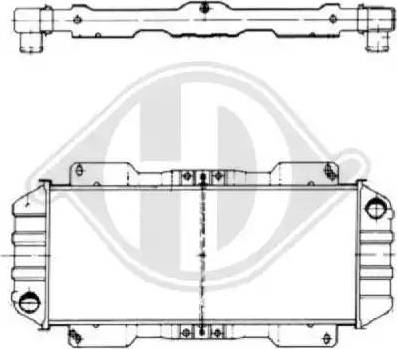 Diederichs 8501036 - Радиатор, охлаждане на двигателя vvparts.bg