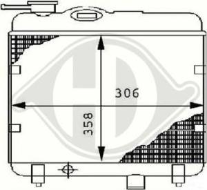 Diederichs 8503412 - Радиатор, охлаждане на двигателя vvparts.bg