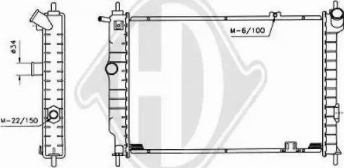 Diederichs 8503172 - Радиатор, охлаждане на двигателя vvparts.bg