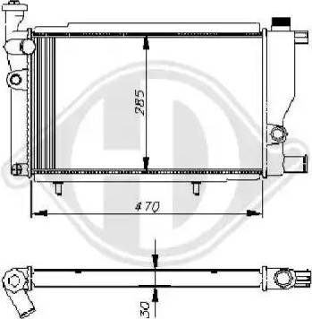 Diederichs 8503222 - Радиатор, охлаждане на двигателя vvparts.bg