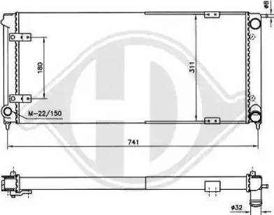 Diederichs 8502638 - Радиатор, охлаждане на двигателя vvparts.bg