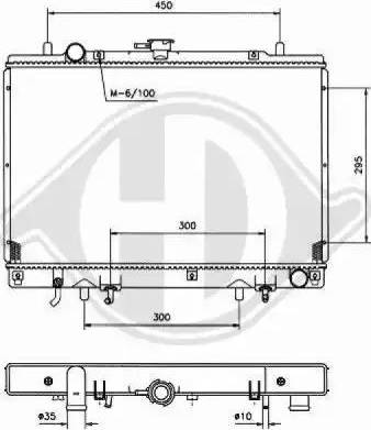 Diederichs 8584186 - Радиатор, охлаждане на двигателя vvparts.bg