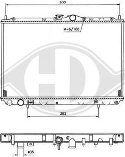 Diederichs 8586006 - Радиатор, охлаждане на двигателя vvparts.bg