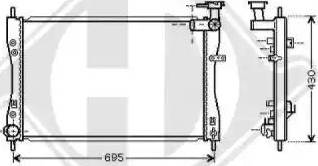 Diederichs 8580701 - Радиатор, охлаждане на двигателя vvparts.bg