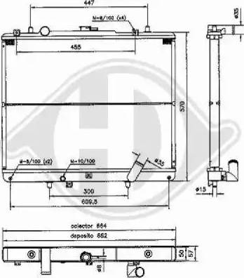 Diederichs 8588007 - Радиатор, охлаждане на двигателя vvparts.bg