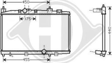 Diederichs 8660555 - Радиатор, охлаждане на двигателя vvparts.bg