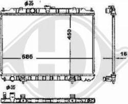 Diederichs 8608500 - Радиатор, охлаждане на двигателя vvparts.bg