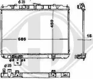 Diederichs 8608501 - Радиатор, охлаждане на двигателя vvparts.bg