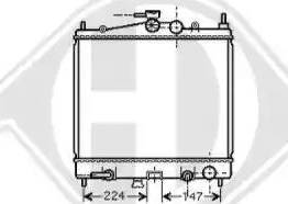 Diederichs 8602406 - Радиатор, охлаждане на двигателя vvparts.bg