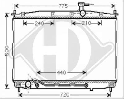 Diederichs 8687104 - Радиатор, охлаждане на двигателя vvparts.bg