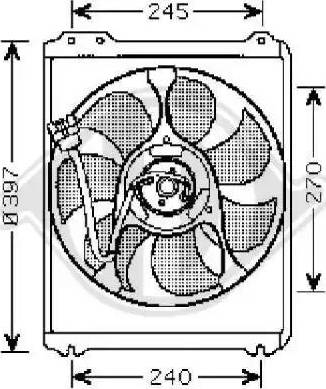 Diederichs 8622105 - Вентилатор, охлаждане на двигателя vvparts.bg