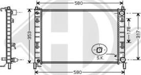 Diederichs 8140406 - Радиатор, охлаждане на двигателя vvparts.bg