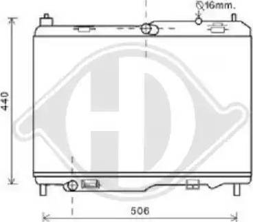 Diederichs 8140507 - Радиатор, охлаждане на двигателя vvparts.bg