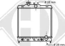 Diederichs 8150121 - Радиатор, охлаждане на двигателя vvparts.bg